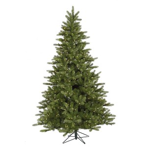 Vickerman 6.5ft Pre-lit King Spruce Artificial Tree LED Warm White: Hinged Branches, 400 Lights, Indoor Use - 1 of 4