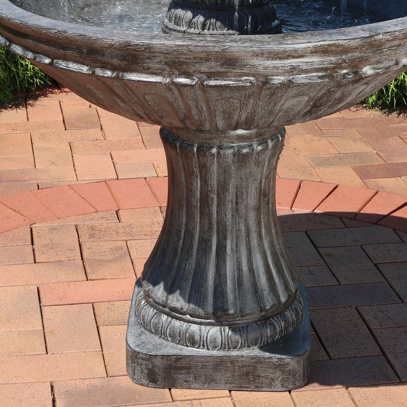 Sunnydaze 55"H Electric Polystone Classic Style 3-Tier Designer Outdoor Water Fountain, 2 of 13