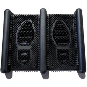 HomeRoots 13" X 16" Black Outdoor Rubber Boot Scraper - 1 of 4