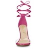 Allegra K Women's Opened Toe Clear Strap Stiletto Heel Lace Up Sandals - 2 of 4
