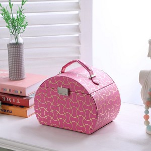 HTUTWOO 8.8" Travel Jewelry Case, Leatherette Jewelry Box with Multiple Compartments, Organizer for Earrings, Rings and Necklaces - 1 of 4