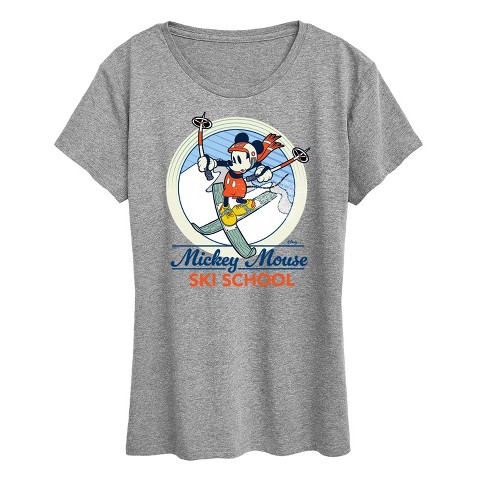 Women's - Disney - Mickey Mouse Ski School Short Sleeve Graphic T-Shirt - image 1 of 4