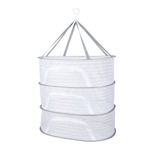 Unique Bargains Single Layer Drying Basket Gray 1 Pc - 1 of 4