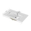 Gulches 31 in 18 Undermount Bathroom Sink in Glossy White Ceramic with 3 Pre-Drilled Faucet Holes - 4 of 4
