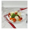 Designer Swirl 9in Plastic Dessert Plates Set of 4, Crystal Clear Plastic Plates, Kitchen Plates for All Occasions BPA Free Dishwasher Safe - 2 of 4