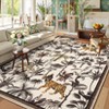 Modern Washable Area Rug for Living Room, Animal Print Floor Rug with Non Slip Backing, Low Pile Stain Resistant Carpet - 2 of 4