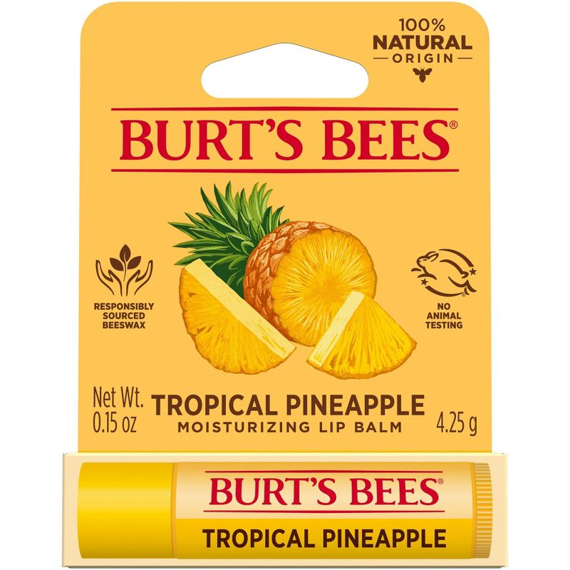 Burt&#39;s Bees Lip Balm - Pineapple - 0.15oz, 1 of 12