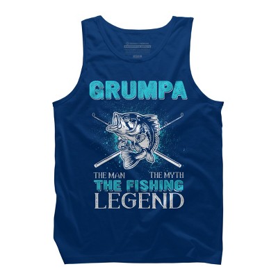 Men's Design By Humans Grumpa Man Myth Fishing Legend By HoangCathrine Tank Top