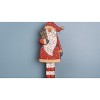 Mango Wood Santa Figurine With Present – 30 Inch Height – Holiday Home Accent – By Melrose - 3 of 3