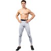Anna-Kaci Active Men's High Performance Compression Leggings Full-Length with Honeycomb Texture and Elastic Waistband - 2 of 4