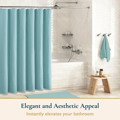 LunaLulinlk Fabric Shower Curtain with Hooks