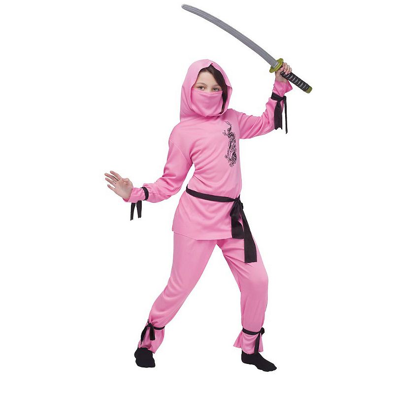 Fun World Girls' Deluxe Dragon Ninja Costume, 1 of 2