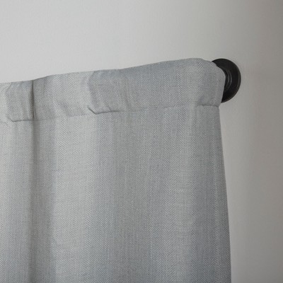 Hyde Matte Black Adjustable Wrap Around Curtain Rod 66&quot;-120&quot;