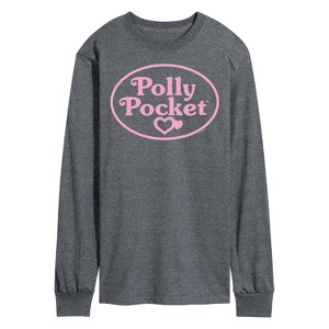 Men's - Polly Pocket - Polly Pocket Pink Logo Long Sleeve Graphic T-Shirt - 1 of 3