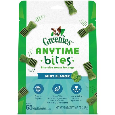 Greenies Anytime Bites Dental Peppermint Flavor Dog Treats - 10.3oz