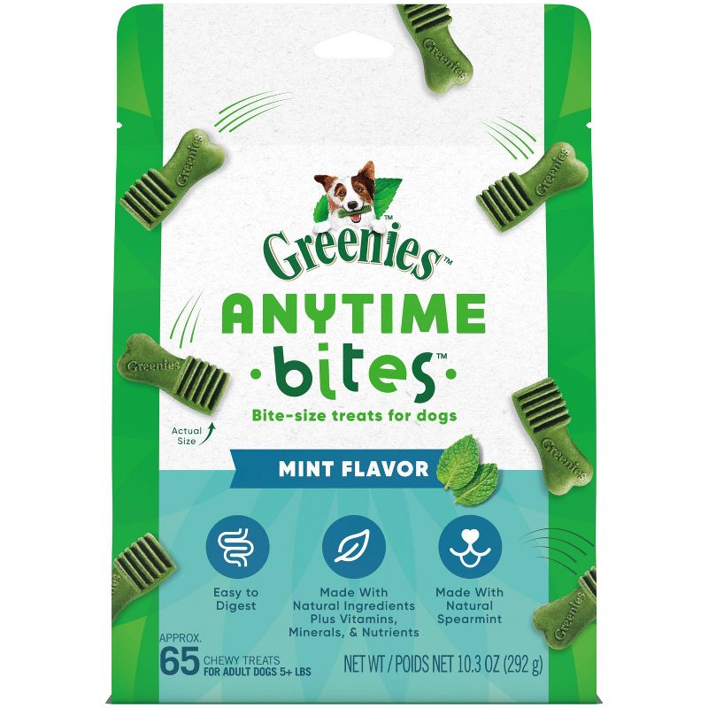 Greenies Anytime Bites Dental Peppermint Flavor Dog Treats  , 1 of 13