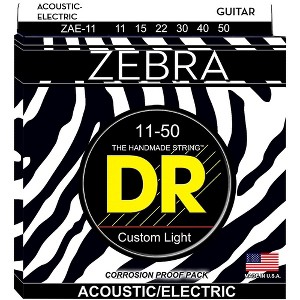 DR Strings Zebra Medium Lite Acoustic-Electric Guitar Strings - 1 of 1