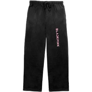 Blackpink Logo Adult Black Sleep Pajama Pants