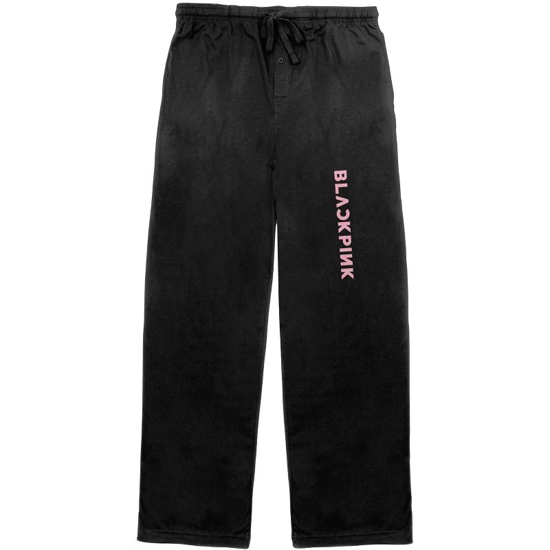 Blackpink Logo Adult Black Sleep Pajama Pants, 1 of 2