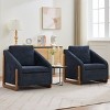 Modern Chenille Fabric Upholstered Side Chairs,Accent Lounge Chair With Wood Frame,Wooden Lounge Armrests Chair-Coolbibila - 2 of 4