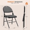 Folding Chairs, Portable Metal Chairs with Cushions and Non-Slip Feet Pads for Home and Office, Indoor and Outdoor Events - 3 of 4