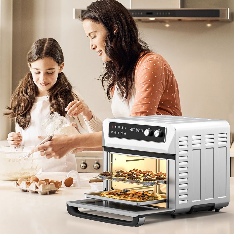 Costway 21QT Convection Air Fryer Toaster Oven 8-in-1 w/ 5 Accessories & Recipe, 2 of 11
