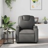 VidaXL Massage Recliner Chair with 6-Point Vibration, Adjustable - Gray Leather - 3 of 4