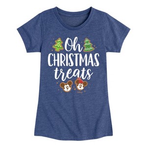 Girls' - Disney - Oh Christmas Treats Fitted Short Sleeve Graphic T-Shirt - 1 of 4