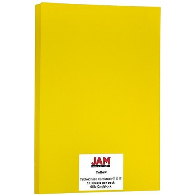 Astrobrights Ledger 65lb Colored Cardstock Tabloid Size 11 x 17 Yellow Recycled 16728490
