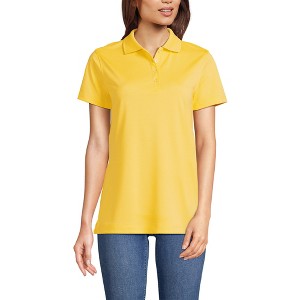 Lands' End Women's Short Sleeve Polyester Polo Shirt - 1 of 3