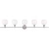 Elegant Lighting Collier 5 light Chrome and Frosted white glass Wall sconce - 3 of 4