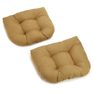 Blazing Needles, 19-inch U-Shaped Outdoor Spun Polyester Tufted Dining Chair Cushion (Set of 2) - 1 of 1
