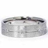 Pompeii3 Mens White Gold Comfort Fit SI Diamond Wedding Band New - 2 of 4
