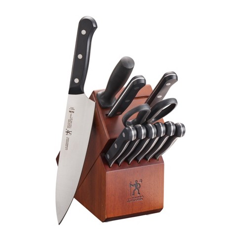 Henckels Solution 12-pc Knife Set With Block, Chef Knife, Paring Knife,  Steak Knife, Grey, Stainless Steel : Target