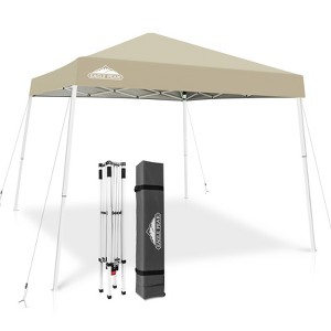 EAGLE PEAK Slant Leg Pop-up Canopy Tent Easy One Person Setup Instant Outdoor Beach Canopy Folding Portable Sports Shelter - 1 of 4
