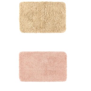 Unique Bargains Extra Soft Thick Microfiber Non-Slip Plush Bath Mats 2 Pcs - 1 of 4