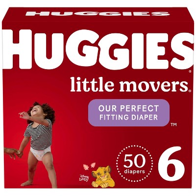 Image of Huggies Little Movers Baby Disposable Diapers - Size 6 - 50ct