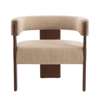 Christopher Knight Home Noah Modern Rubberwood Upholstered Accent Arm Chair