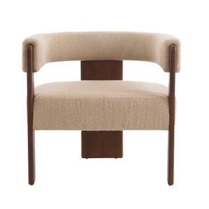 Christopher Knight Home Noah Modern Rubberwood Upholstered Accent Arm Chair - 1 of 4