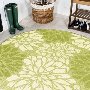 JONATHAN Y Zinnia Modern Floral Textured Weave Indoor/Outdoor Area Rug - 1 of 4
