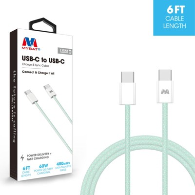 MyBat USB-C to USB-C Premium Braided Cable (L=6 FT)