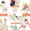 Pikler Triangle Set 7-in-1 Foldable Montessori Wooden Climbing Toys for Toddlers 1-5 Years Indoor Jungle Gym with Slide, Arch Ladder - 4 of 4