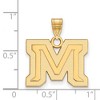Black Bow Jewelry 14k Yellow Gold Montana State Bobcats NCAA Medium Pendant - 2 of 3