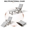 Crestlive Products 3 pc Outdoor Aluminum Adjustable Folding Chaise Lounge Chairs and Foldable Side Table Set - 4 of 4