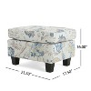 Christopher Knight Home Spield Contemporary Wood Frame Upholstered Ottoman, Beige/Blue - image 3 of 4