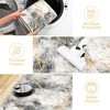 Washable Area Rug Contemporary Abstract Rug for Bedroom with Non Slip Backing Low Pile Soft Marble Printed Floor Carpet - 4 of 4