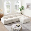 TIRAMISUBEST 116'' Modular Chenille Floor Couch Fully Compressed Legless Deep Seat Integrated Backrest and Seat Cushion, Free Combination - 2 of 4