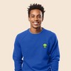 Dalix Alien Embroidered Fleece Crewneck Long Sleeve Sweatshirt Mens - 3 of 4