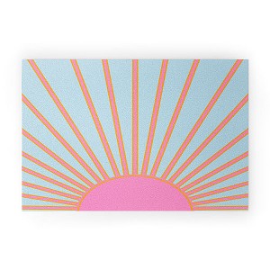 Daily Regina Designs Le Soleil 02 Abstract Retro 30" x 20" Welcome Mat - Society6 - 1 of 3