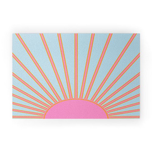 Daily Regina Designs Le Soleil 02 Abstract Retro 30" x 20" Welcome Mat - Society6 - image 1 of 3